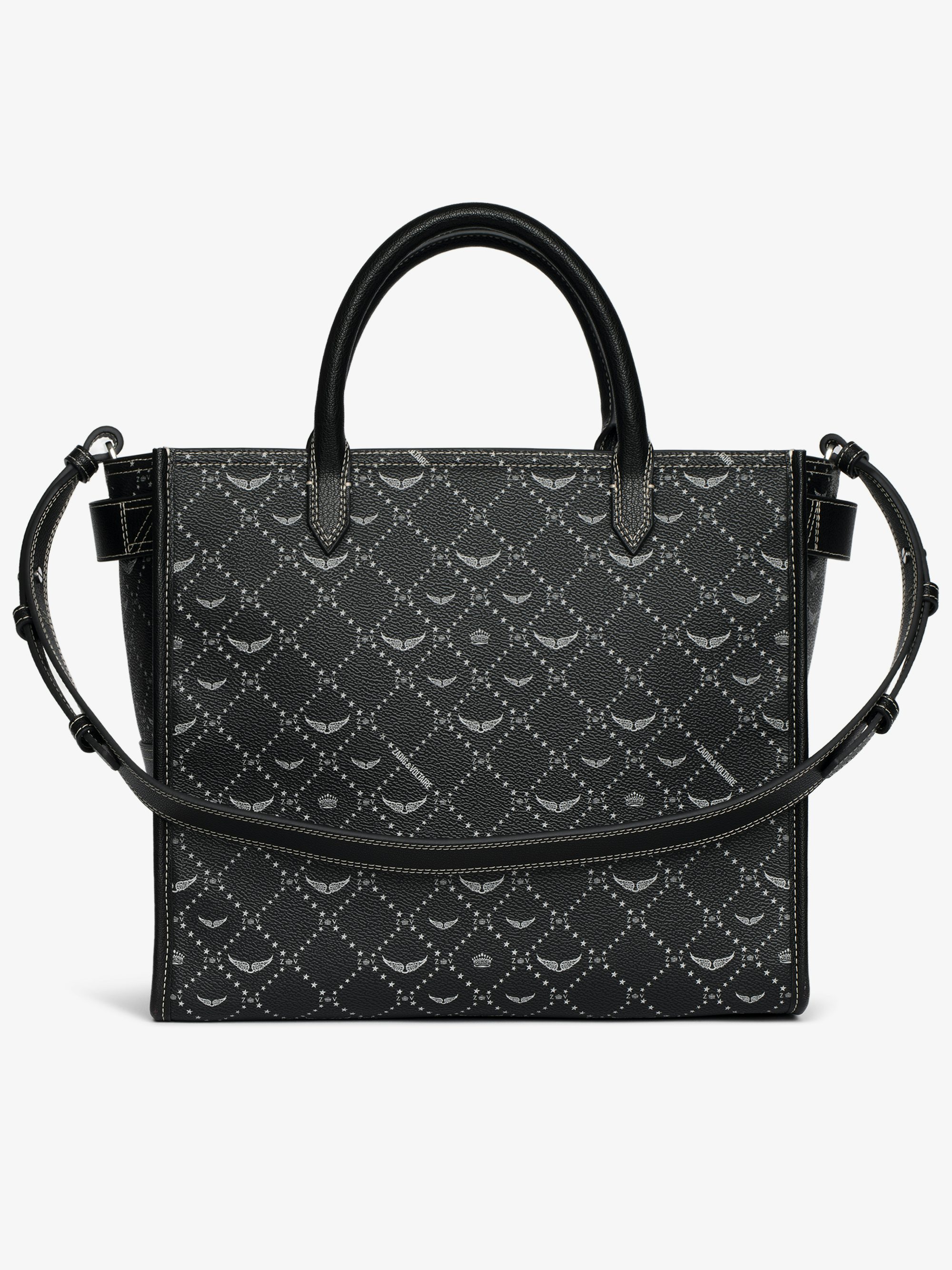 Angel Tote Monogram Bag - Canvas monogram tote bag with double handle, shoulder strap and wing signature.